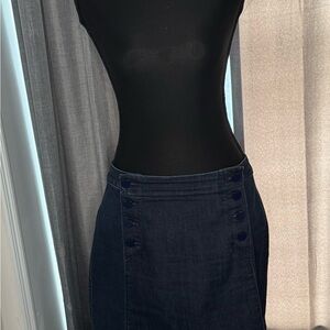 Dark Blue Denim Skirt Loft